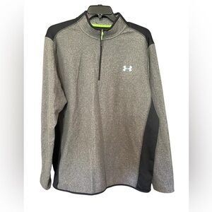 Under Armour Men’s Charcoal Gray/Black Performance Top Loose ColdGear 1/2 Zip